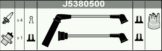 Комплект высоковольтных проводов NIPPARTS J5380500