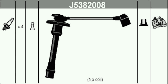Комплект високовольтних проводів NIPPARTS J5382008