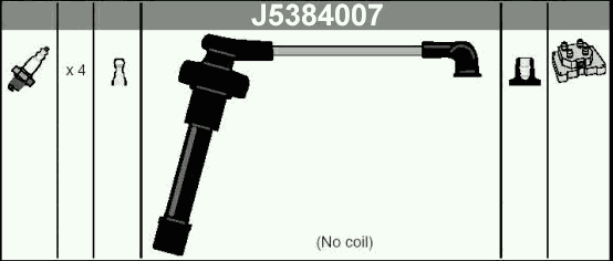 Комплект високовольтних проводів NIPPARTS J5384007