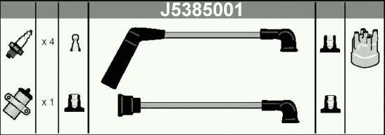 Комплект високовольтних проводів NIPPARTS J5385001