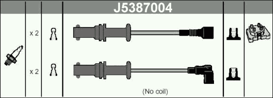 Комплект високовольтних проводів NIPPARTS J5387004