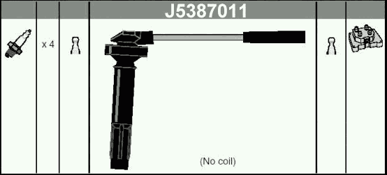 Комплект високовольтних проводів NIPPARTS J5387011