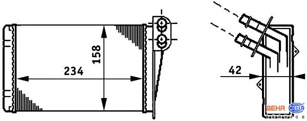 Радиатор отопителя HELLA 8FH 351 311-031