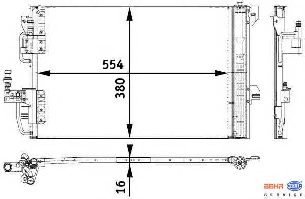 Радіатор кондиціонера HELLA 8FC 351 317-531