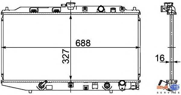 Радиатор охлаждения HELLA 8MK 376 707-651