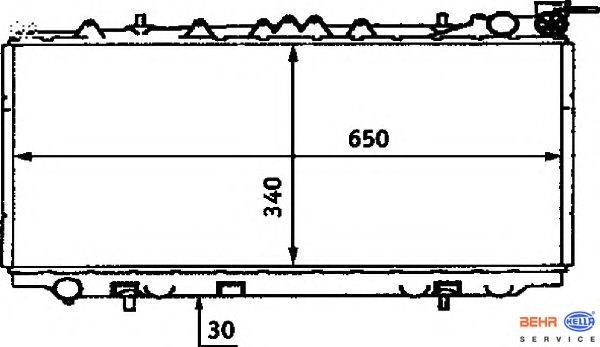 Радиатор охлаждения HELLA 8MK 376 715-571