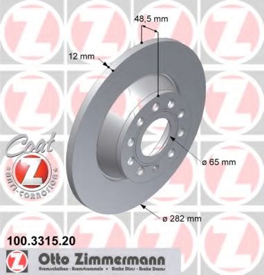 Гальмівний диск ZIMMERMANN 100.3315.20
