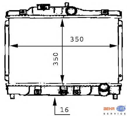 Радиатор охлаждения BEHR HELLA SERVICE 8MK 376 706-691