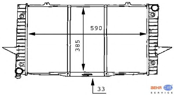 Радиатор охлаждения BEHR HELLA SERVICE 8MK 376 706-751