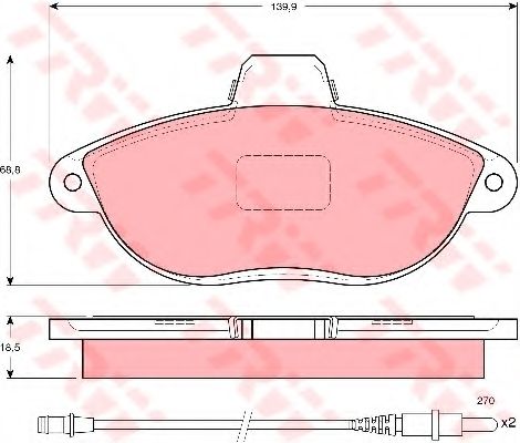 Тормозные колодки TRW GDB1216