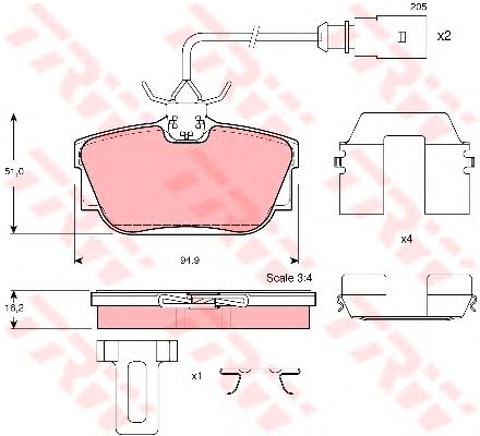 Тормозные колодки TRW GDB1326