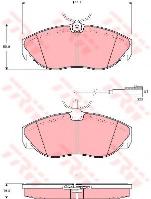 Тормозные колодки TRW GDB1425