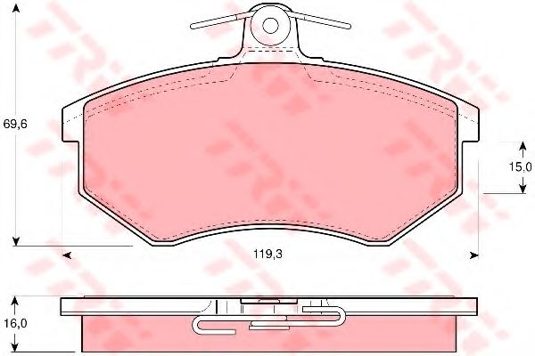 Тормозные колодки TRW GDB430