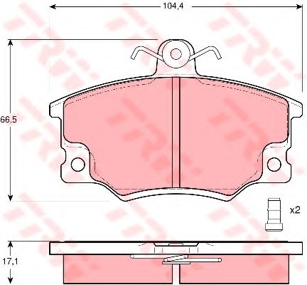 Тормозные колодки TRW GDB458
