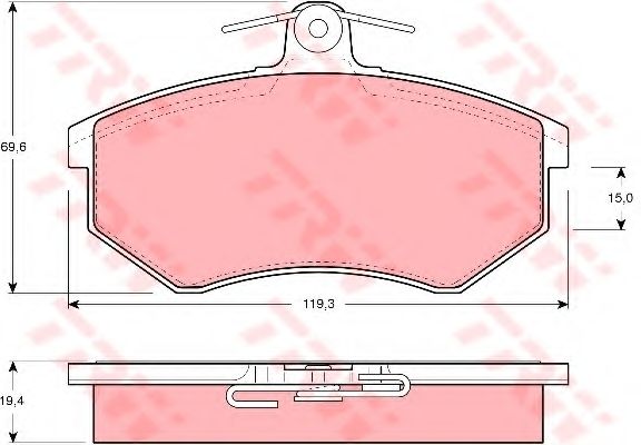 Тормозные колодки TRW GDB826