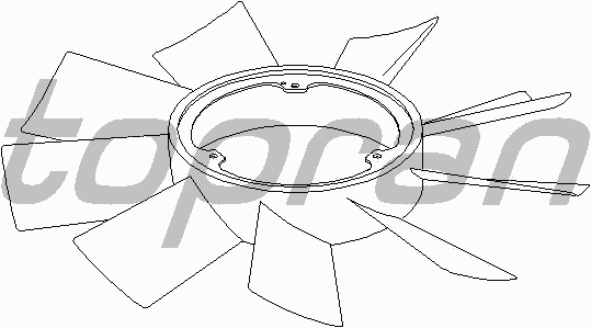 Крыльчатка вентилятора охлаждения TOPRAN 401 002