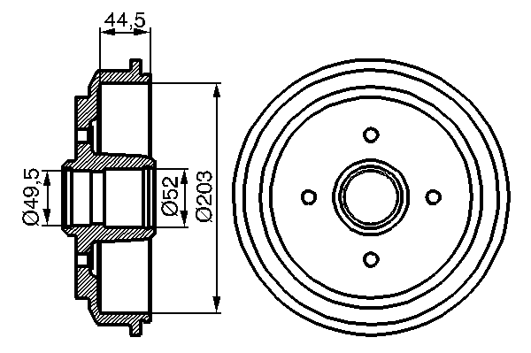 Тормозной барабан BOSCH 0 986 477 149
