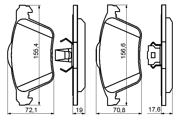 Тормозные колодки BOSCH 0 986 494 158