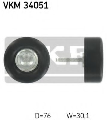 Направляющий / паразитный ролик  поликлинового ремня SKF VKM 34051