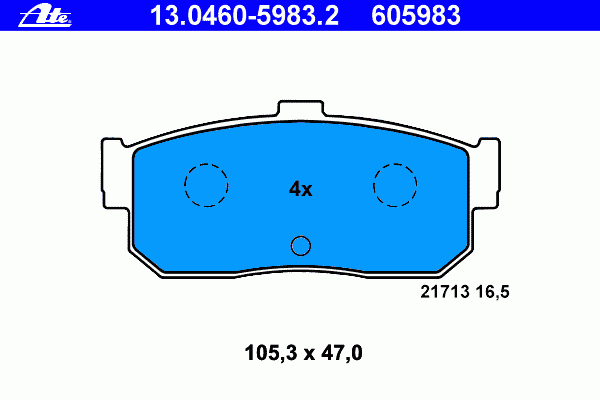 Тормозные колодки ATE 13.0460-5983.2