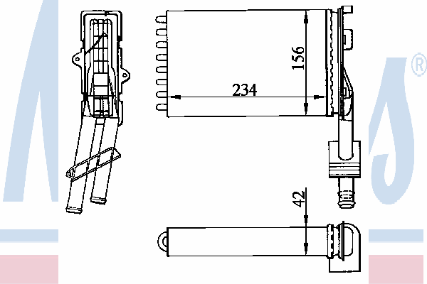 Радиатор отопителя NISSENS 73352