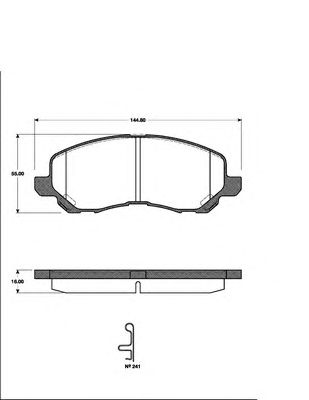 Тормозные колодки NK 223028