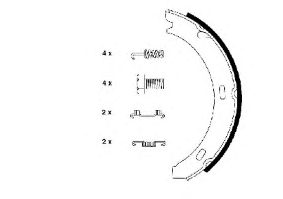 Тормозные колодки ручника PAGID H8075