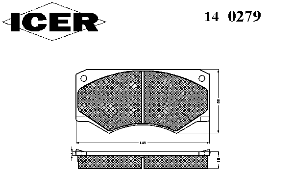Тормозные колодки ICER 140279