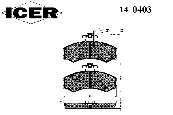 Тормозные колодки ICER 140403