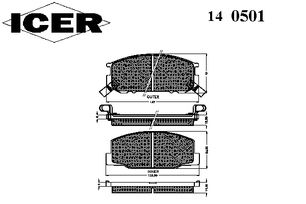 Тормозные колодки ICER 140501