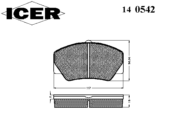 Тормозные колодки ICER 140542