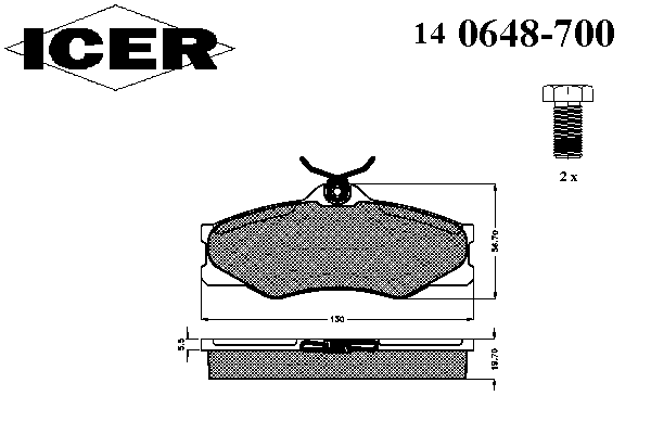 Тормозные колодки ICER 140648-700