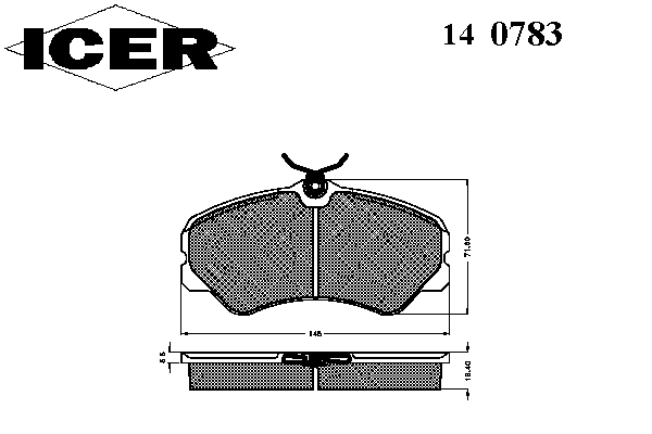 Тормозные колодки ICER 140783