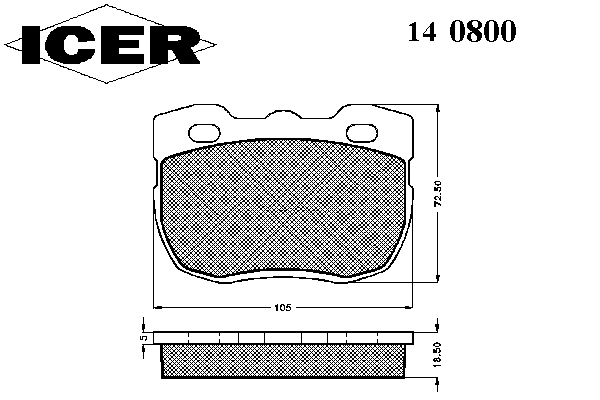 Тормозные колодки ICER 140800