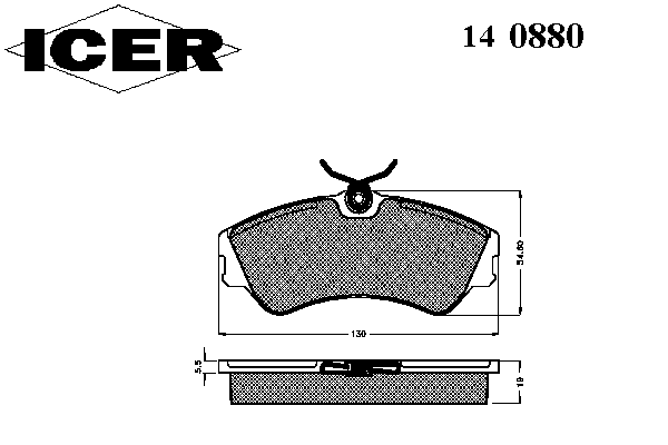 Тормозные колодки ICER 140880