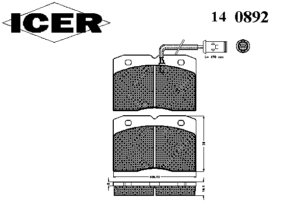 Тормозные колодки ICER 140892
