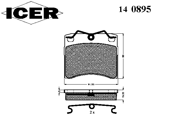 Тормозные колодки ICER 140895