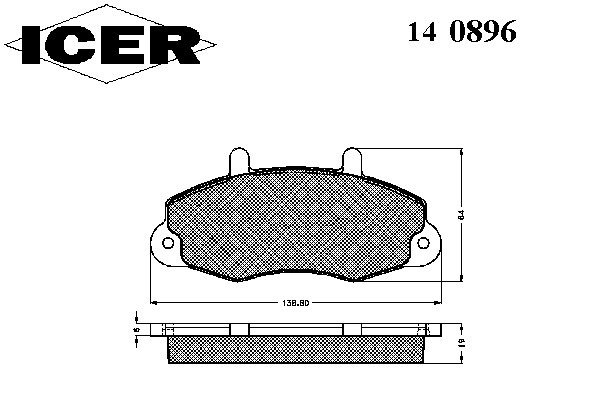 Тормозные колодки ICER 140896