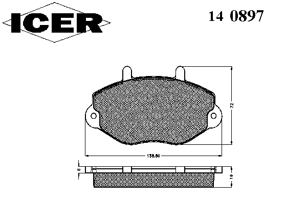 Тормозные колодки ICER 140897