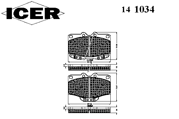 Тормозные колодки ICER 141034