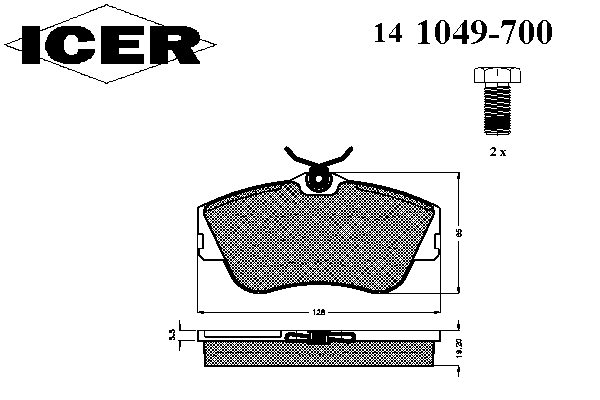 Тормозные колодки ICER 141049-700