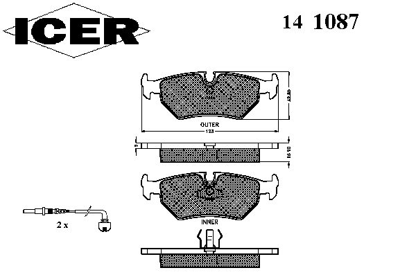 Тормозные колодки ICER 141087