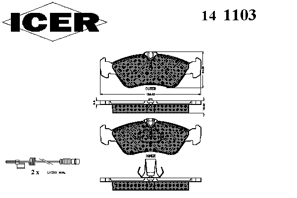 Тормозные колодки ICER 141103