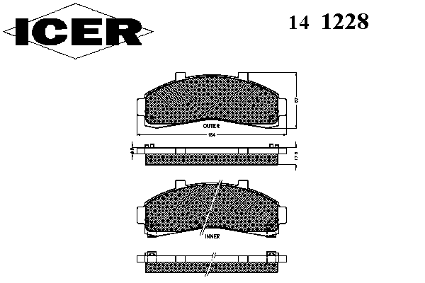 Тормозные колодки ICER 141228
