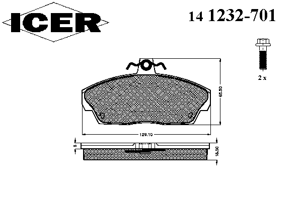 Тормозные колодки ICER 141232-701