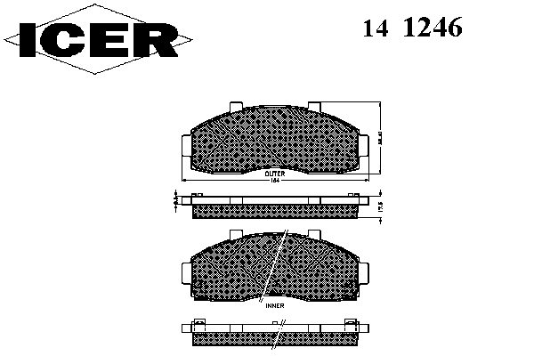 Тормозные колодки ICER 141246