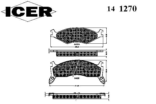 Тормозные колодки ICER 141270