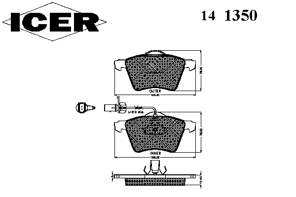 Тормозные колодки ICER 141350