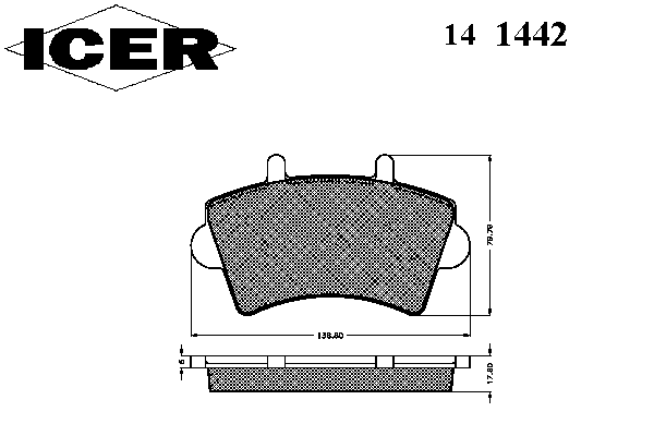 Гальмівні колодки ICER 141442