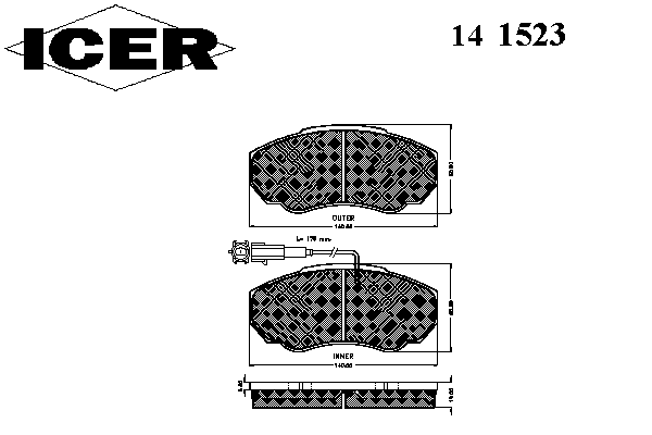 Тормозные колодки ICER 141523